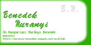 benedek muranyi business card