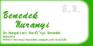 benedek muranyi business card